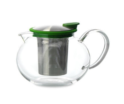 Glass Teapot with Basket Infuser, 38 oz