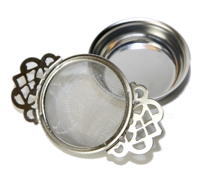 Tea Strainer - Empress Tea Room with Drip Bowl